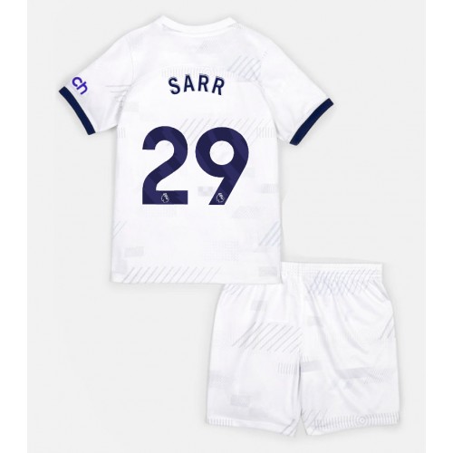 Fotbalové Dres Tottenham Hotspur Pape Matar Sarr #29 Dětské Domácí 2023-24 Krátký Rukáv (+ trenýrky)